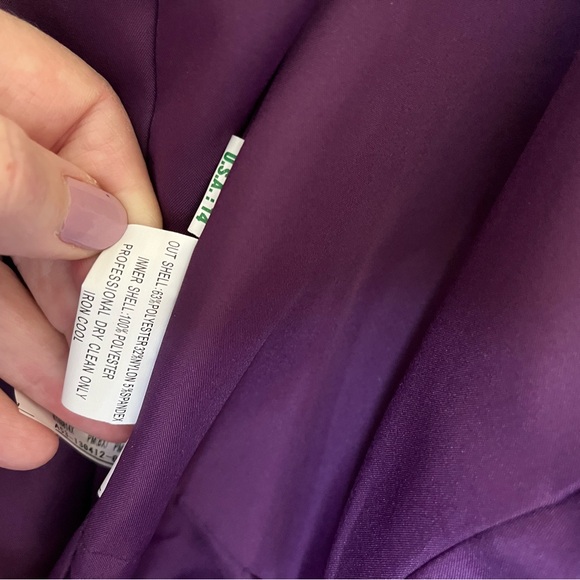 JADE COUTURE  SZ 14 Dress Purple Knee Length Formal MOB, - Picture 9 of 16